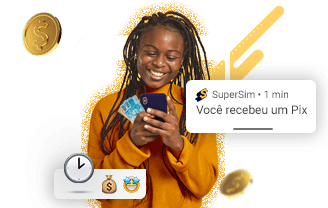 mulher fazendo empréstimo online com depósito em pix