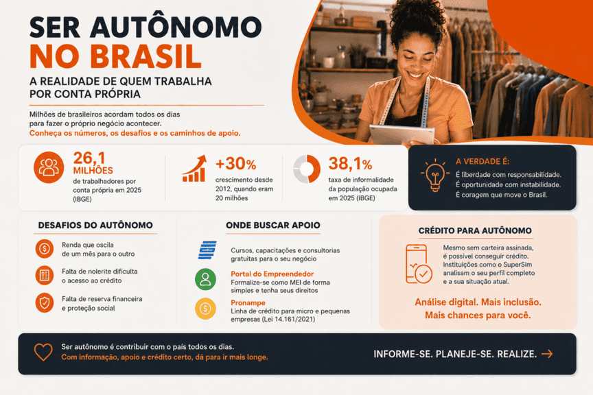 Microempreendedora autônoma organizando o próprio negócio pelo celular
